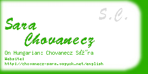sara chovanecz business card